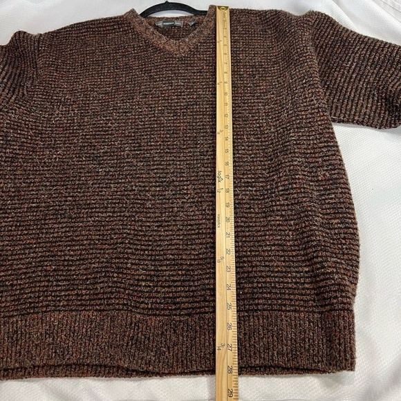 Hart Schaffner Marx Brown V Neck Wool Blend Sweater Sz XL Men - Picture 4 of 8
